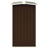 vidaXL Abri de stockage de bois Acier galvanisé 172x91x154 cm Marron