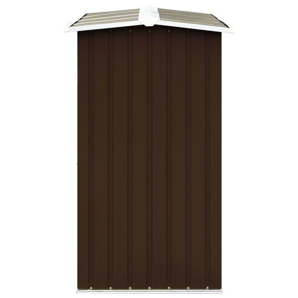 vidaXL Abri de stockage de bois Acier galvanisé 172x91x154 cm Marron