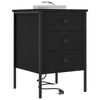 vidaXL Cabinet de chevet Ch&ecirc;ne noir 42 x 41 x 61 cm Bois d'ing&eacute;nierie