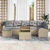 vidaXL Ensemble de canap&eacute; de jardin 8 pcs beige et gris clair