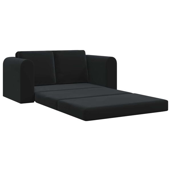 vidaXL Canap&eacute;-Lit 60cm Noir Velours