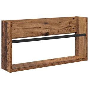vidaXL &Eacute;tag&egrave;re &agrave; magazines avec &eacute;tag&egrave;re Bois ancien 60 x 12 x 30 cm