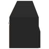 vidaXL Meubles TV muraux 2 pcs noir 100x30x30 cm bois d'ing&eacute;nierie