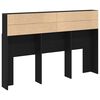 vidaXL Cabinet de T&ecirc;te de Lit Ch&ecirc;ne noir 160 x 19 x 103,5 cm