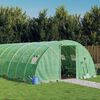 vidaXL Serre avec cadre en acier vert 64 m&sup2; 16x4x2 m