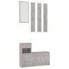 vidaXL Unit&eacute; de couloir Gris b&eacute;ton 100x25x76,5 cm Agglom&eacute;r&eacute;