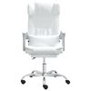 vidaXL Fauteuil inclinable de bureau Blanc Similicuir