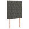 vidaXL Tête de lit Gris foncé 80x7x118/128 cm Velours