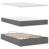 vidaXL Cadre de lit ottoman avec matelas gris fonc&eacute; 120x200cm tissu