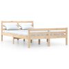 vidaXL Cadre de lit sans matelas bois massif 135x190 cm