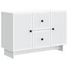 vidaXL Buffet avec tiroir Blanc 89 x 34,5 x 60 cm Bois d'ing&eacute;nierie