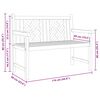 vidaXL Banc de jardin Marron 114 x 60 x 90 cm Bois de teck solide
