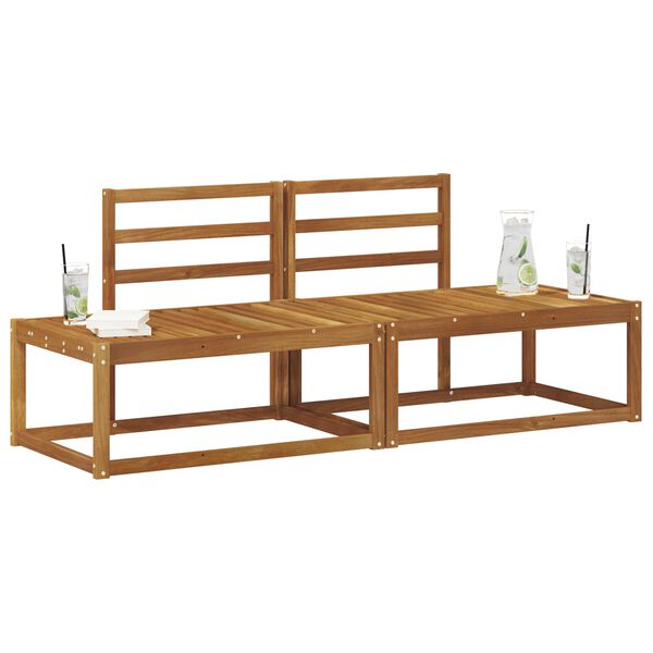 vidaXL Canap&eacute; d'ext&eacute;rieur en bout 2 Pi&egrave;ce Naturel 182,5 x 63 x 73 cm