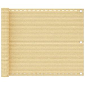 vidaXL &Eacute;cran de balcon Beige 75x300 cm PEHD