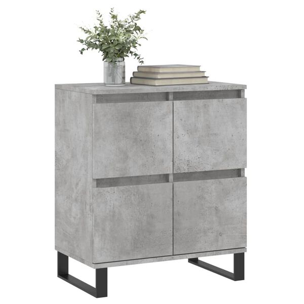 vidaXL Buffet Gris béton 60x35x70 cm Bois d'ingénierie