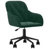 vidaXL Chaise pivotante de bureau Vert fonc&eacute; Velours
