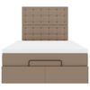 VidaXL Cadre de lit ottoman et matelas cappuccino 120x190cm similicuir