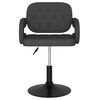 vidaXL Chaises pivotantes &agrave; manger lot de 6 Gris fonc&eacute; Tissu