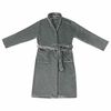 vidaXL Robe de bain sans capuche Gris fonc&eacute; s Flanelle