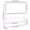 vidaXL T&ecirc;te de lit capitonn&eacute;e Brun et gris fonc&eacute; 90 cm Pin massif