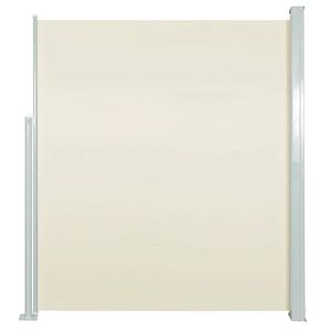 vidaXL Auvent lat&eacute;ral r&eacute;tractable de patio 140x500 cm Cr&egrave;me