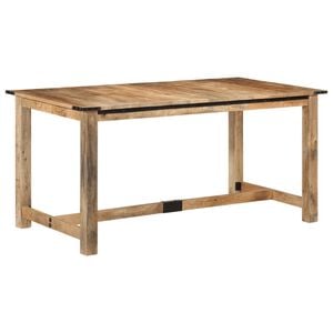 vidaXL Table &agrave; manger 160x80x75 cm bois de manguier massif