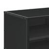 vidaXL Meuble TV noir 80x34,5x40 cm bois d'ing&eacute;nierie et m&eacute;tal