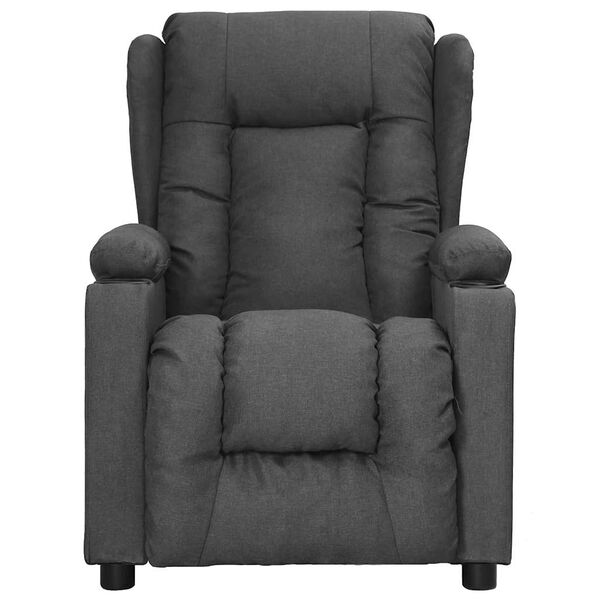 vidaXL Fauteuil de massage inclinable Gris fonc&eacute; Tissu