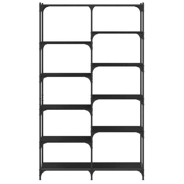 vidaXL Biblioth&egrave;que noir 100x32x170 cm bois d'ing&eacute;nierie et fer