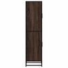 vidaXL Buffet haut ch&ecirc;ne marron 35,5x35x139 cm bois d'ing&eacute;nierie m&eacute;tal