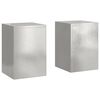 vidaXL Support de Plante 2 pcs Argent 24 x 24 x 35 cm Acier inoxydable