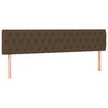 vidaXL T&ecirc;tes de lit Marron fonc&eacute; 180 x 7 x 78/88 cm Tissu