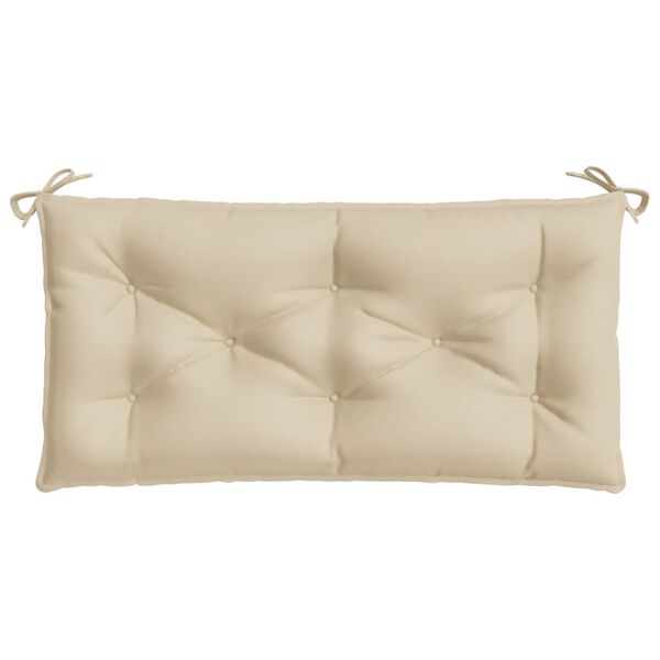 vidaXL Coussin de banc de jardin beige 110x50x7 cm tissu oxford