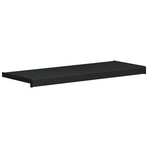vidaXL Appui de fen&ecirc;tre Noir avec grain de bois 80 x 30 x 4,5 cm PVC
