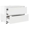 vidaXL Armoire de rangement Blanc brillant 80 x 48 x 57 cm