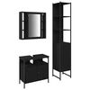 vidaXL Ensemble de mobilier de salle de bain 3 pc Ch&ecirc;ne noir