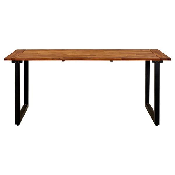 vidaXL Table de jardin &agrave; pieds en U 180x90x75 cm Bois d'acacia massif