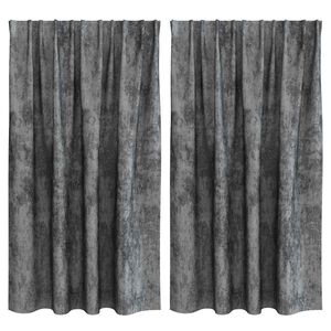 vidaXL Rideaux en velours 2 pcs Gris 140 x 140 cm Velours