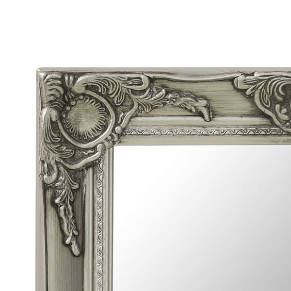 vidaXL Miroir mural style baroque 50x50 cm Argent&eacute;