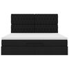 VidaXL Cadre de lit ottoman avec matelas noir 180x200 cm tissu