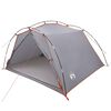 vidaXL Tente tunnel Gris et orange 4 personnes
