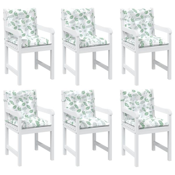 vidaXL Coussin de Chaise Basse 6 pcs Blanc 100 x 50 x 7 cm oxford