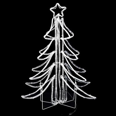 vidaXL Arbres de Noël pliables avec LED 2 pcs Blanc chaud 87x87x93 cm