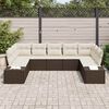 vidaXL Ensemble de canapé de jardin 9 pcs Marron polyrotin