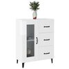 vidaXL Buffet Blanc brillant 69,5x34x90 cm Bois d'ing&eacute;nierie