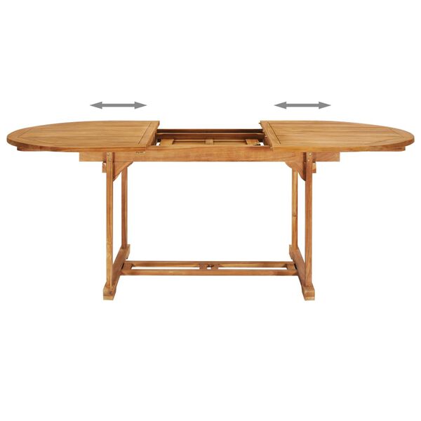 vidaXL Ensemble &agrave; manger de jardin 7 pcs Bois de teck massif