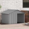 vidaXL Niche pour chien Gris 116,5x103x81,5 cm Acier galvanis&eacute;