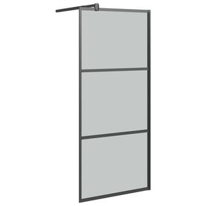 vidaXL Paroi de douche 80x195 cm Verre ESG fonc&eacute; Noir