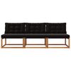 vidaXL 3 Pi&egrave;ce Sofa de milieu ext&eacute;rieur Bois d'Acacia Massif Naturel