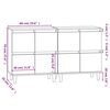 vidaXL Buffets 2 pcs noir 60x35x70 cm bois d'ingénierie